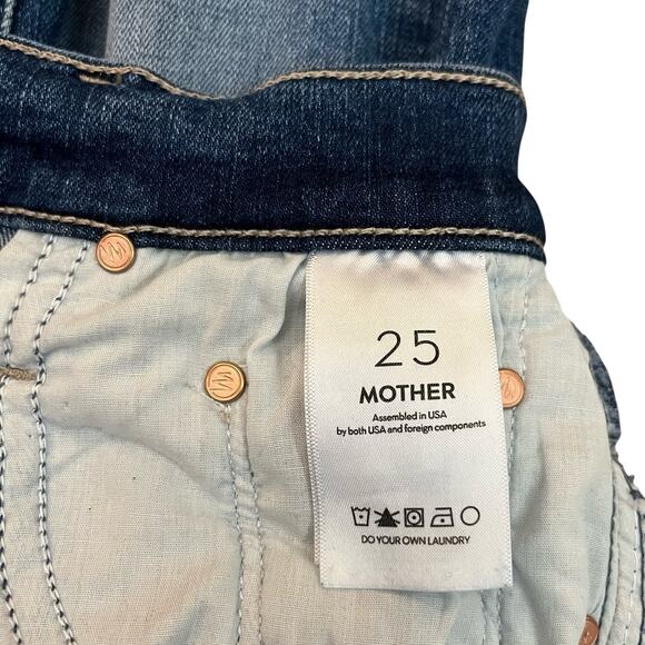 Lil Mother Lil Tomcat Roller Sneak Jeans 25 Petite Wide Sixth Sense Wash ALTERED - Picture 10 of 15